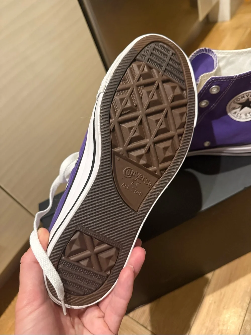 Converse Purple High Top Sneakers - Picture 3 of 3